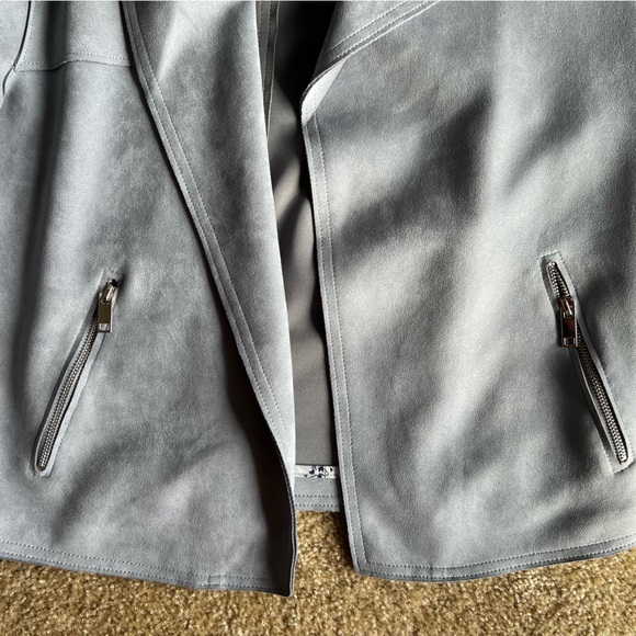 Philosophy Medium Grey Faux Leather Jacket - Picture 5 of 9